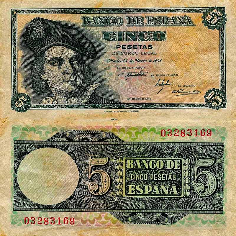 The 5 pesetas of 1948